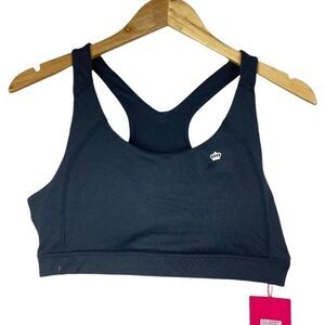 Juicy Couture Sport Women's Black Racerback Padded Lined Sports Bra US L